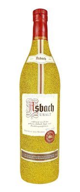 Asbach Uralt Weinbrand 0,7l 700ml (35% Vol) - Bling Bling Glitzerflasche in gol