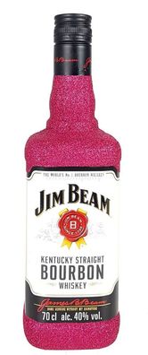 Jim Beam Bourbon Whiskey 0,7l 700ml (40% Vol) Bling Bling Glitzerflasche in hot