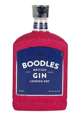 Boodles London Dry Gin 0,7l 700ml (40% Vol) Bling Bling Glitzerflasche - hot pi