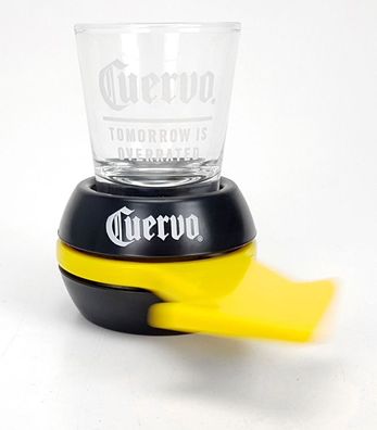Jose Cuervo Trinkspiel Partyspiel „Spin the Shot“ Flaschendrehen mit Shotglas