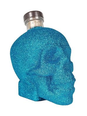 Crystal Head Vodka 0,7l 700ml (40% Vol) Bling Bling Glitzerflasche in blau -[En