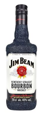 Jim Beam Bourbon Whiskey 0,7l 700ml (40% Vol) Bling Bling Glitzerflasche in sch