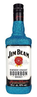 Jim Beam Bourbon Whiskey 0,7l 700ml (40% Vol) Bling Bling Glitzerflasche in bla