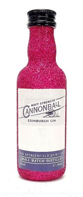 Edinburgh Cannonball Gin Mini 50ml (57,2% Vol) - Bling Bling Glitzer Glitzerfla