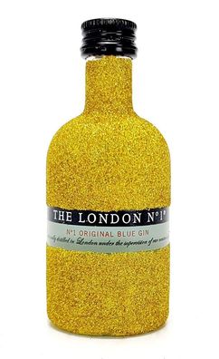 The London N1 Blue Gin Mini 50ml (47% Vol) - Bling Bling Glitzer Glitzerflasche