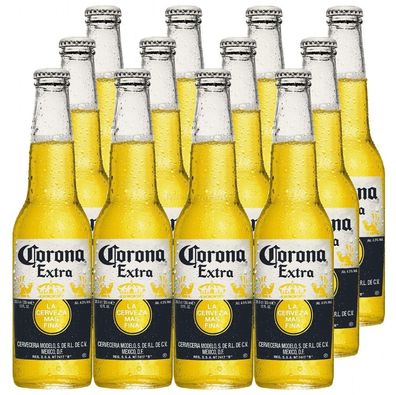 Corona Extra Mexikanisches Bier inkl. Pfand - 12x 355ml (4,5% Vol) -[Enthält Su