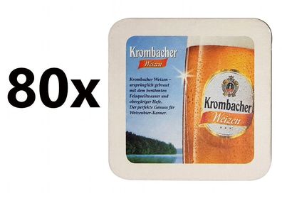 Krombacher Weizen Bierdeckel Untersetzer Unterlage Pappdeckel Bierfilz - 80er P