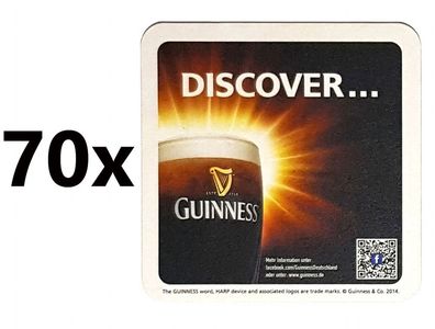 Guinness Discover Bierdeckel Untersetzer Unterlage Pappdeckel Bierfilz - 70er P