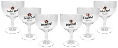 Berliner Kindl Weisse Pokal Glas Gläser-Set - 6x Pokalgläser