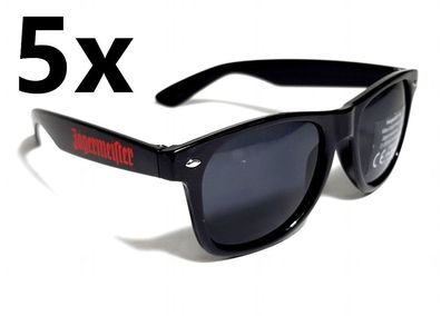 Jägermeister Sonnenbrille Nerd Brille UV 400 Schutz - 5er Set