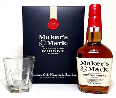 Makers Mark Set ? Makers Mark Bourbon Whisky 0,7l 700ml (45% Vol) + Tumbler ge
