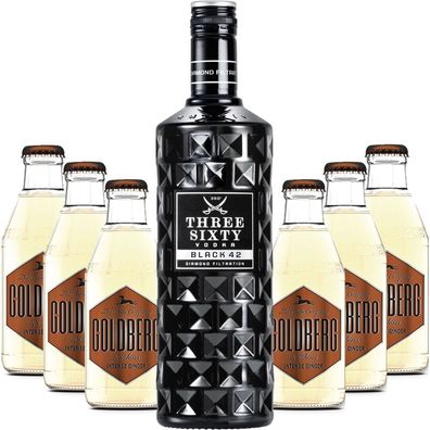 Three Sixty Moscow Mule Set - Three Sixty Black 42 Vodka 0,7l 700ml (42% Vol) +