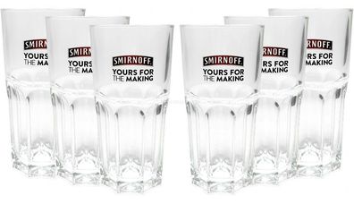 Smirnoff Longdrink Gläserset - 6x Gläser 2/4cl geeicht