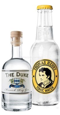 Gin Tonic Probierset - The Duke Munich Dry Gin 50ml (45% Vol) + Thomas Henry To
