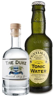 Gin Tonic Probierset - The Duke Munich Dry Gin 50ml (45% Vol) + Fentimans Tonic