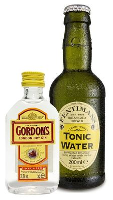 Gin Tonic Probierset - Gordon s London Dry Gin 50ml (37,5% Vol) + Fentimans Ton