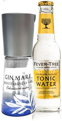Gin Tonic Probierset - Gin Mare Mediterranean Gin 10cl (42,7% Vol) + Fever-Tree