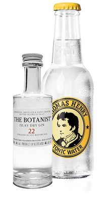 Gin Tonic Probierset - The Botanist Islay Dry Gin 50ml (46% Vol) + Thomas Henry