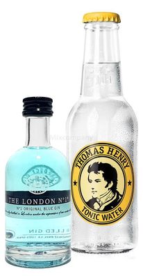 Gin Tonic Probierset - The London N1 Blue Gin 50ml (47% Vol) + Thomas Henry Ton