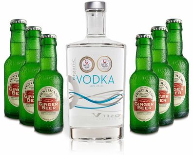 Moscow Mule Set - Organic Vodka 0,7l 700ml (40% Vol) + 6x Fentimans Ginger Beer