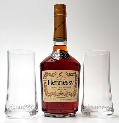 Hennessy Cognac 0,7l 700ml (40% Vol) + 2x Cognac Gläser