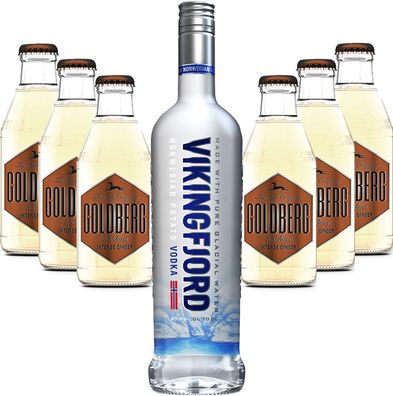 Moscow Mule Set - Vikingfjord Vodka 0,7l 700ml (37,5% Vol) + 6x Goldberg Intens