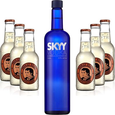 Moscow Mule Set - Skyy Vodka 0,7l 700ml (40% Vol) + 6x Thomas Henry Spicy Ginge