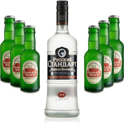 Moscow Mule Set - Russian Standard Vodka 0,7l 700ml (40% Vol) + 6x Fentimans Gi