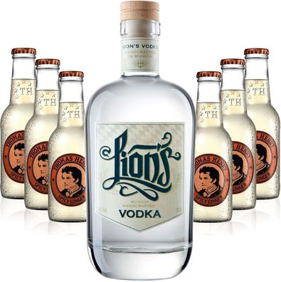 Moscow Mule Set - Lions Vodka 0,7l 700ml (42% Vol) + 6x Thomas Henry Spicy Ging