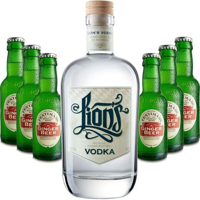 Moscow Mule Set - Lions Vodka 0,7l 700ml (42% Vol) + 6x Fentimans Ginger Beer 2