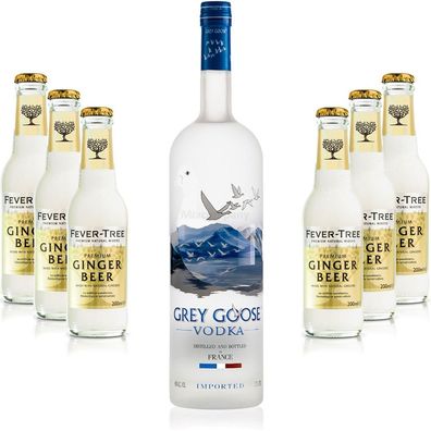 Moscow Mule Set - Grey Goose Vodka 0,7l 700ml (40% Vol) + 6x Fever Tree Ginger