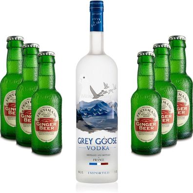 Moscow Mule Set - Grey Goose Vodka 0,7l 700ml (40% Vol) + 6x Fentimans Ginger B