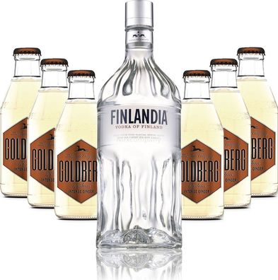 Moscow Mule Set - Finlandia Vodka 1L (40% Vol) + 6x Goldberg Intense Ginger 200