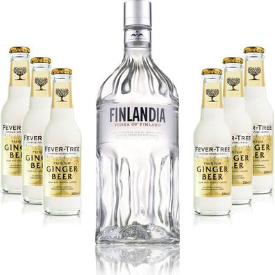 Moscow Mule Set - Finlandia Vodka 1L (40% Vol) + 6x Fever Tree Ginger Beer 200m