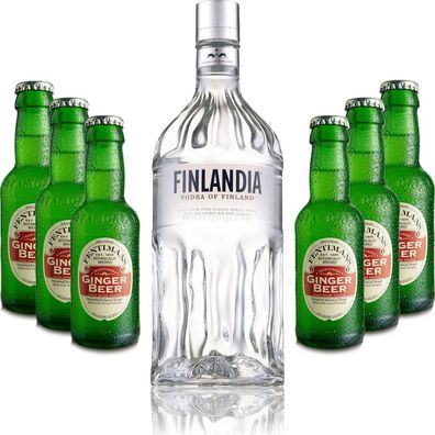 Moscow Mule Set - Finlandia Vodka 1L (40% Vol) + 6x Fentimans Ginger Beer 200ml