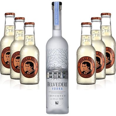 Moscow Mule Set - Belvedere Vodka 0,7l 700ml (40% Vol) + 6x Thomas Henry Spicy