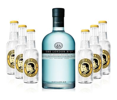Gin Tonic Set - The London N1 Blue Gin 0,7l 700ml (47% Vol) + 6x Thomas Henry T