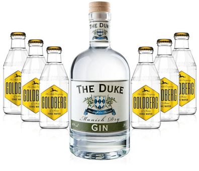 Gin Tonic Set - The Duke Munich Dry Gin 0,7l 700ml (45% Vol) + 6x Goldberg Toni