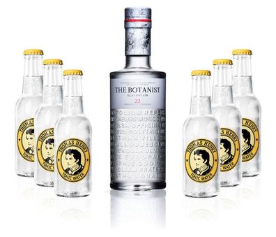 Gin Tonic Set - The Botanist Islay Dry Gin 0,7l 700ml (46% Vol) + 6x Thomas Hen