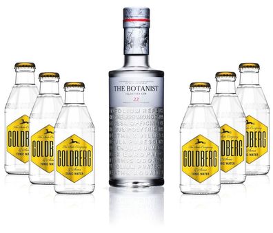 Gin Tonic Set - The Botanist Islay Dry Gin 0,7l 700ml (46% Vol) + 6x Goldberg T