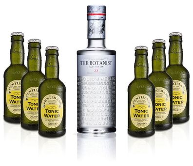 Gin Tonic Set - The Botanist Islay Dry Gin 0,7l 700ml (46% Vol) + 6x Fentimans