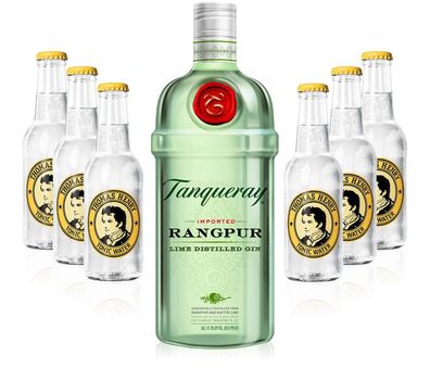 Gin Tonic Set - Tanqueray Rangpur 0,7l 700ml (41,3% Vol) + 6x Thomas Henry Toni