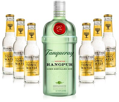 Gin Tonic Set - Tanqueray Rangpur 0,7l 700ml (41,3% Vol) + 6x Fever Tree Tonic
