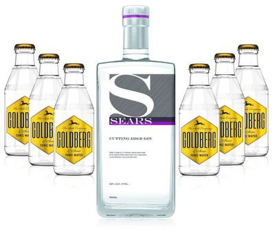 Gin Tonic Set - Sears Cutting Edge Gin 0,7l 700ml (44% Vol) + 6x Goldberg Tonic