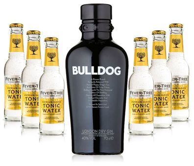 Gin Tonic Set - Bulldog Gin 0,7l 700ml (40% Vol) + 6x Fever Tree Tonic Water 20