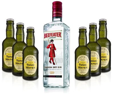 Gin Tonic Set - Beefeater Dry Gin 0,7l 700ml (47% Vol) + 6x Fentimans Tonic Wat