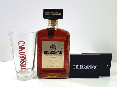 Disaronno Set ? Disaronno Liqueur 0,7l 700ml (28% Vol) + Glas geeicht 2/4cl + 2