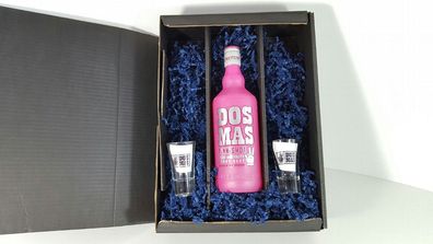 Dos Mas Set / Geschenkset ? Dos Mas Pink Shot 0,7l 700ml (17% Vol) + 2x Shot Gl