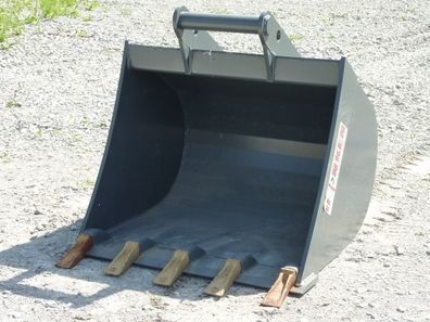 Baggerlöffel, Baggerschaufel, Tieflöffel mit Zähnen passend für MS08 400mm