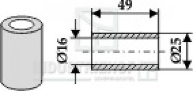 Distanzbuchse 63-AGM-500 passend für Maschio Mulcher